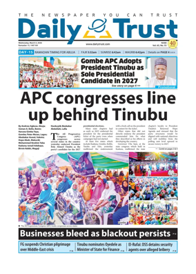 Cover of Daily Trust