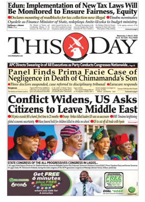 Cover of THISDAY