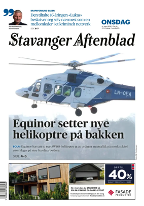 Cover of Stavanger Aftenblad