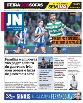 Cover of Jornal de Noticias