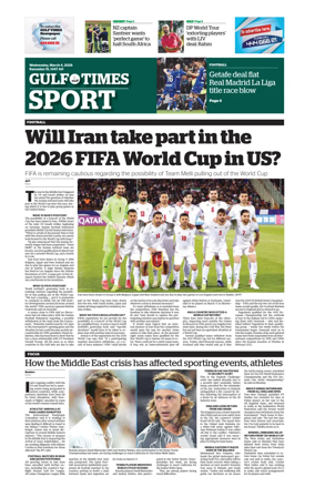 Cover of Gulf Times Sport