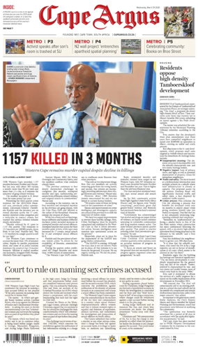 Cover of Cape Argus (PM Edition)
