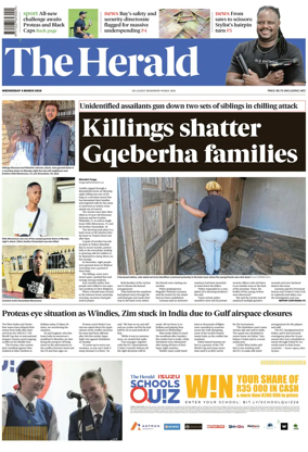 Cover of The Herald (South Africa)