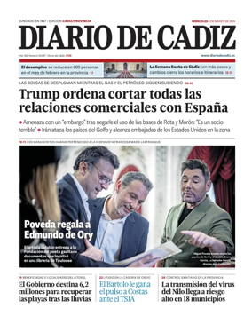 Cover of Diario de Cadiz