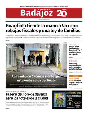 Cover of La Cronica de Badajoz BE