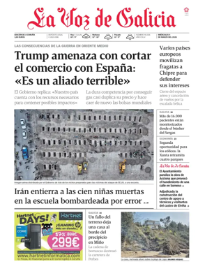 Cover of La Voz de Galicia (A Coruna)