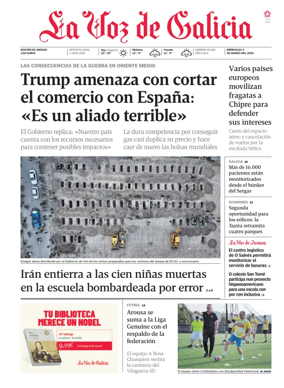 Cover of La Voz de Galicia (Arousa)