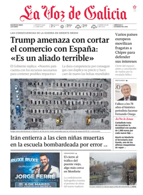 Cover of La Voz de Galicia (Monforte)