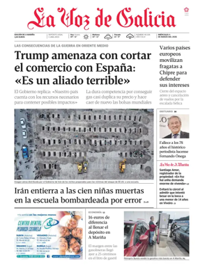 Cover of La Voz de Galicia (Viveiro)