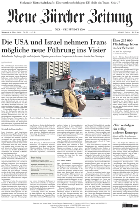 Cover of Neue Zurcher Zeitung