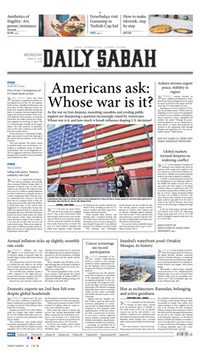 Cover of Daily Sabah (Turkey)