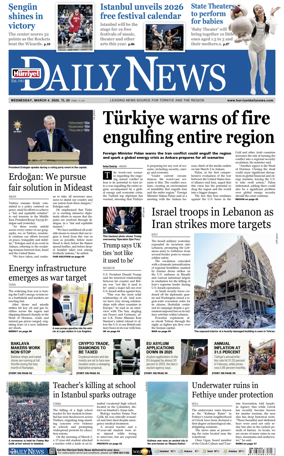 Cover of Hurriyet Daily News & Economic Review
