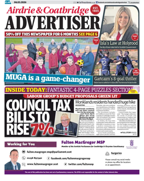 Cover of Airdrie & Coatbridge Advertiser