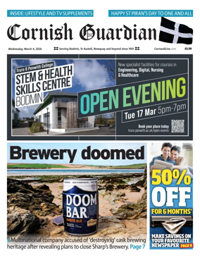 Cover of Cornish Guardian (Newquay & the North Coast)
