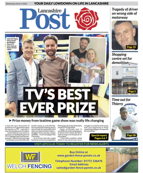 Cover of Lancashire Evening Post