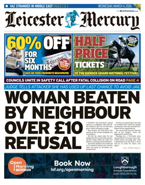 Cover of Leicester Mercury