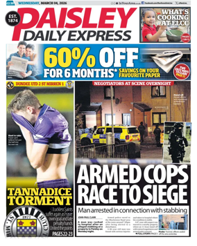 Cover of Paisley Daily Express