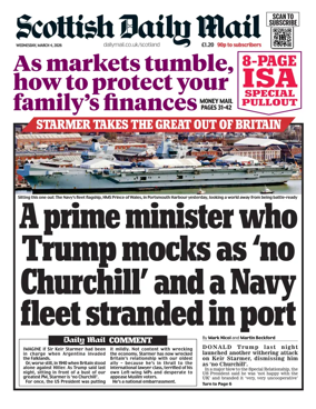 Cover of Scottish Daily Mail