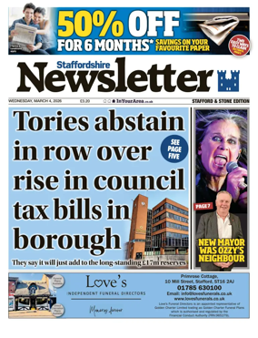 Cover of Staffordshire Newsletter