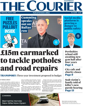 Cover of The Courier & Advertiser (Perth and Perthshire Edition)
