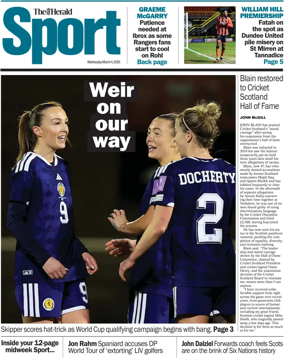Cover of Herald Sport