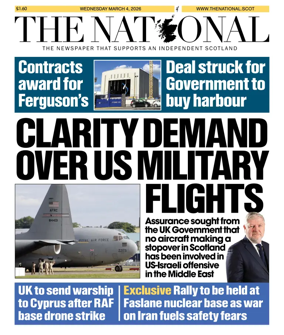 Cover of The National (Scotland)