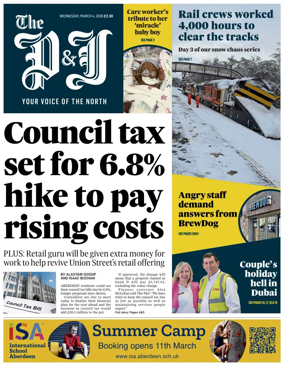 Cover of The Press and Journal (Aberdeen and Aberdeenshire)