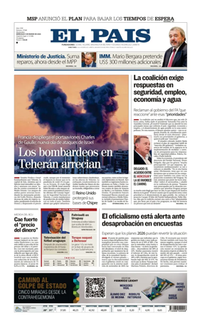 Cover of El Pais (Uruguay)