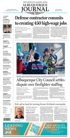 Cover of Albuquerque Journal