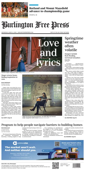 Cover of Burlington Free Press