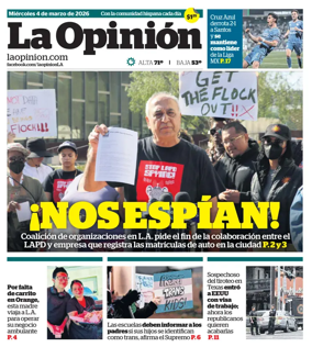 Cover of La Opinion