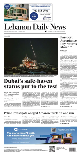 Cover of Lebanon Daily News