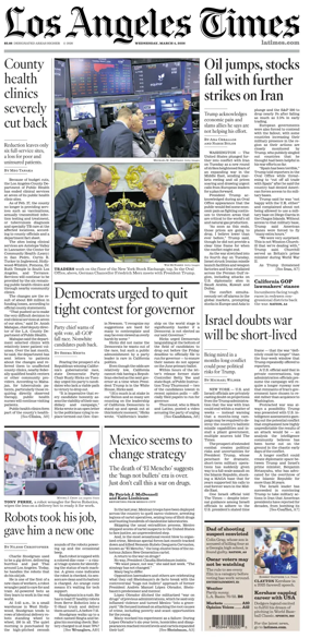 Cover of Los Angeles Times