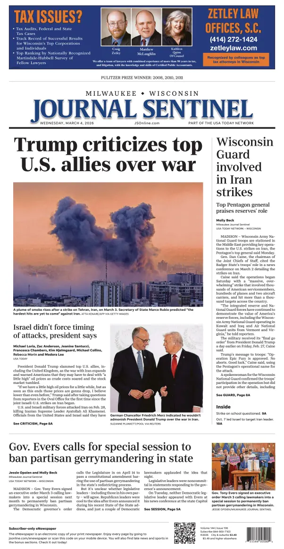 Cover of Milwaukee Journal Sentinel
