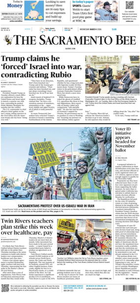 Cover of The Sacramento Bee