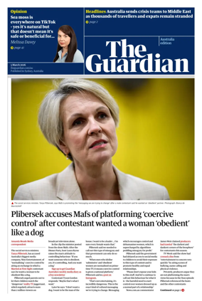 Cover of The Guardian Australia