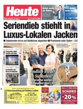 Cover of Heute - Niederosterreich Ausgabe