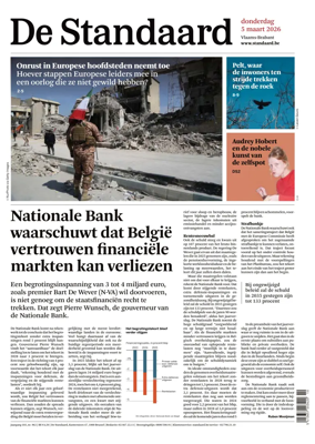 Cover of De Standaard