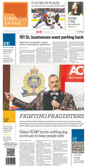 Cover of Edmonton Journal