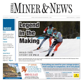 Cover of Kenora Daily Miner and News