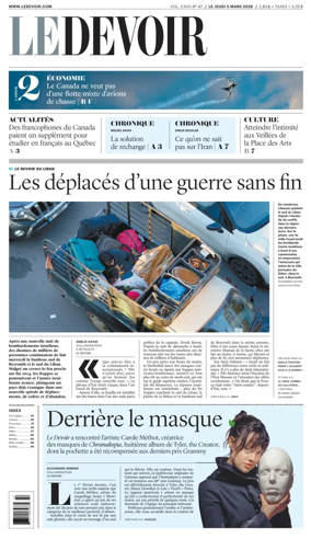 Cover of Le Devoir