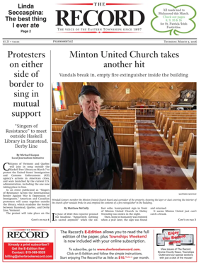 Cover of Sherbrooke Record