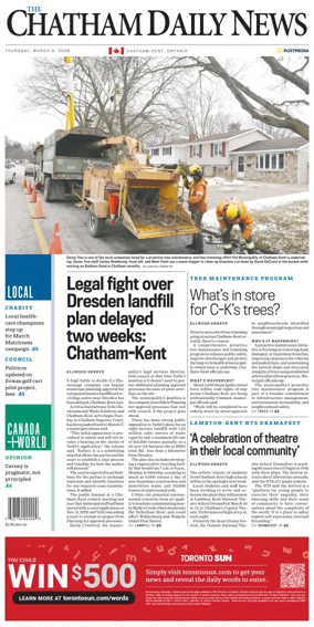 Cover of The Chatham Daily News