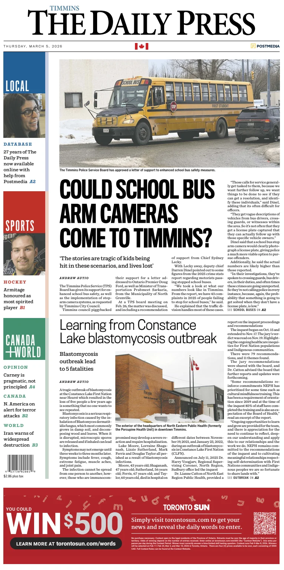 Cover of The Daily Press (Timmins)