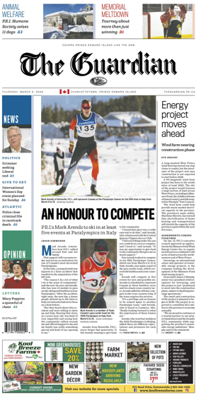 Cover of The Guardian (Charlottetown)