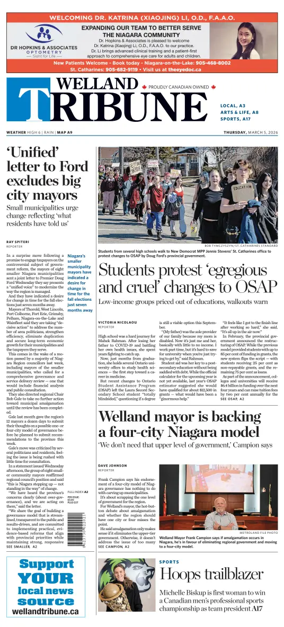 Cover of The Welland Tribune