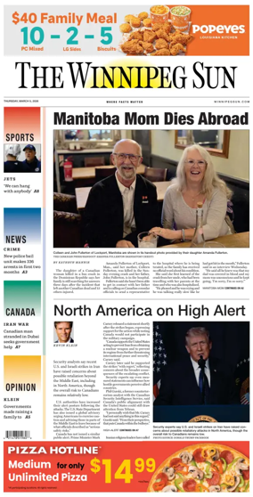 Cover of Winnipeg Sun