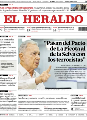 Cover of El Heraldo (Colombia)