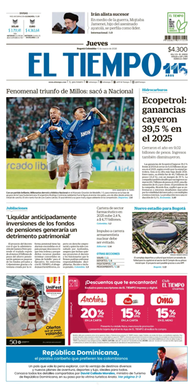 Cover of El Tiempo (Bogota)