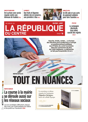 Cover of La Republique du Centre (Orleans - Loiret))